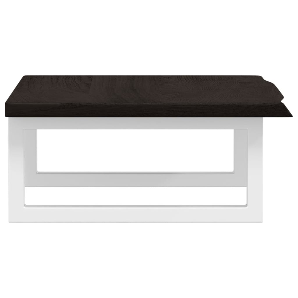 vidaXL Ράφι Νιπτήρα Τοίχου από Ατσάλι / Μασίφ Ξύλο Δρυός