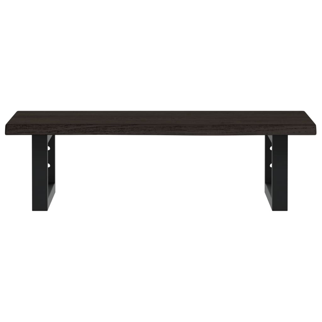 vidaXL Ράφι Νιπτήρα Τοίχου από Ατσάλι / Μασίφ Ξύλο Δρυός