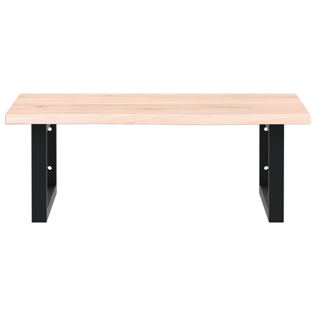 vidaXL Ράφι Νιπτήρα Τοίχου από Ατσάλι / Μασίφ Ξύλο Δρυός