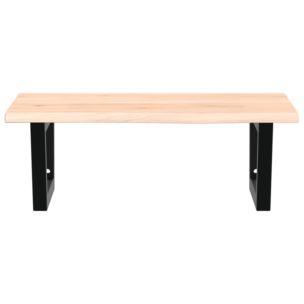 vidaXL Ράφι Νιπτήρα Τοίχου από Ατσάλι / Μασίφ Ξύλο Δρυός