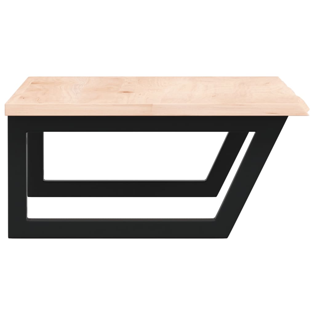 vidaXL Ράφι Νιπτήρα Τοίχου από Ατσάλι / Μασίφ Ξύλο Δρυός