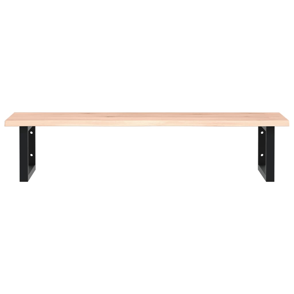 vidaXL Ράφι Νιπτήρα Τοίχου από Ατσάλι / Μασίφ Ξύλο Δρυός