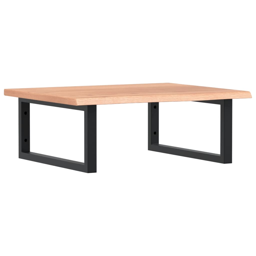 vidaXL Ράφι Νιπτήρα Τοίχου από Ατσάλι / Μασίφ Ξύλο Δρυός