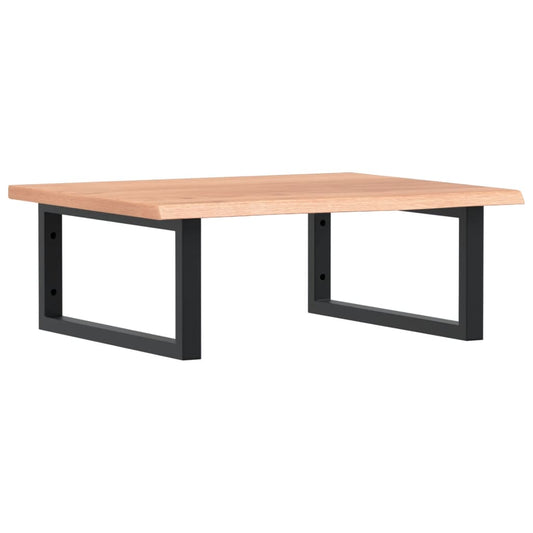 vidaXL Ράφι Νιπτήρα Τοίχου από Ατσάλι / Μασίφ Ξύλο Δρυός