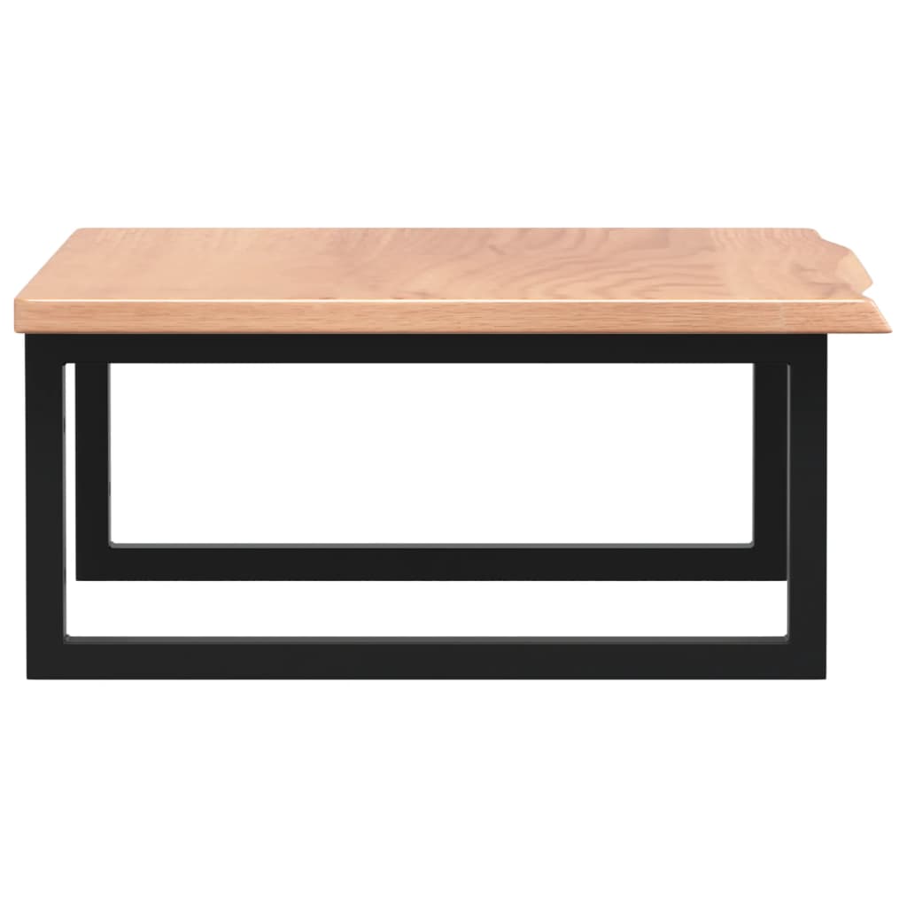 vidaXL Ράφι Νιπτήρα Τοίχου από Ατσάλι / Μασίφ Ξύλο Δρυός