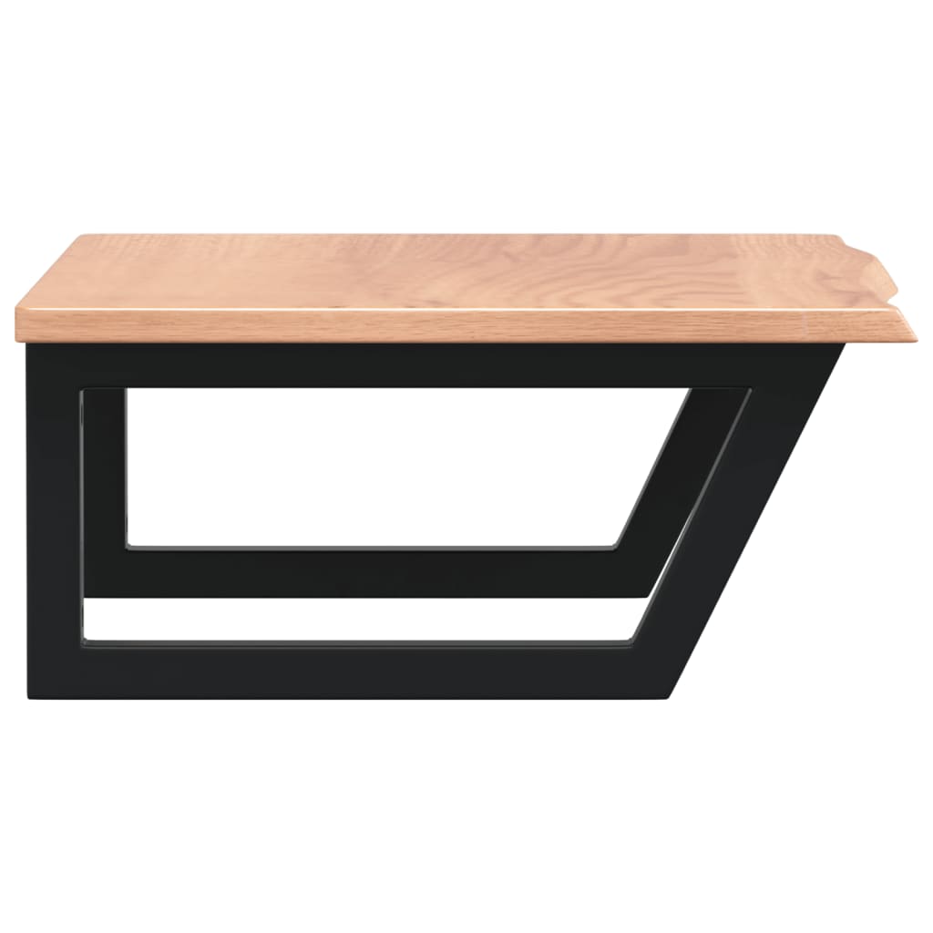 vidaXL Ράφι Νιπτήρα Τοίχου από Ατσάλι / Μασίφ Ξύλο Δρυός