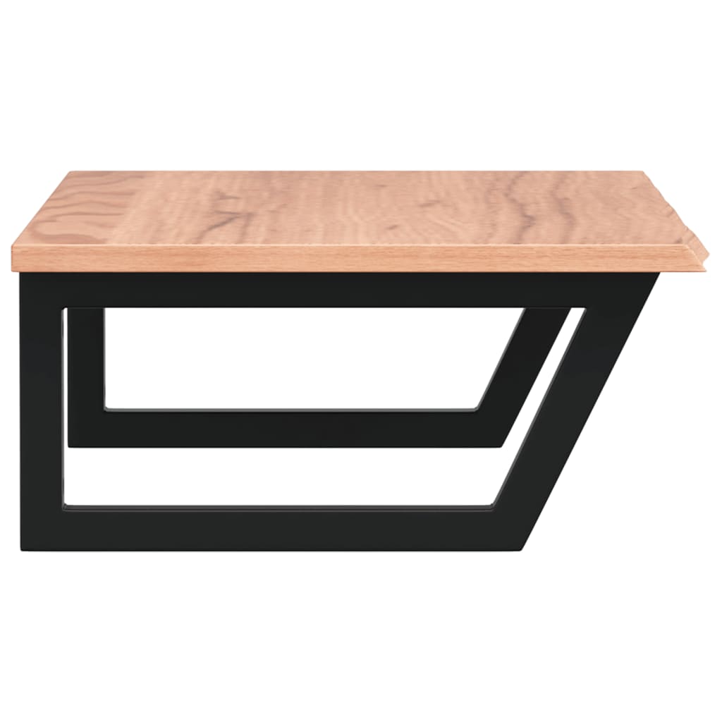 vidaXL Ράφι Νιπτήρα Τοίχου από Ατσάλι / Μασίφ Ξύλο Δρυός