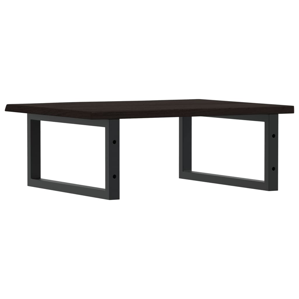 vidaXL Ράφι Νιπτήρα Τοίχου από Ατσάλι / Μασίφ Ξύλο Δρυός