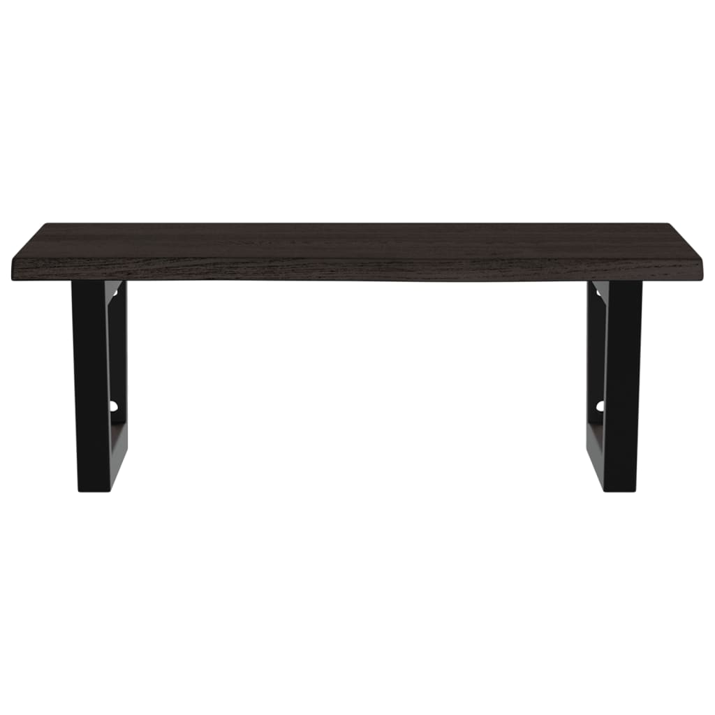 vidaXL Ράφι Νιπτήρα Τοίχου από Ατσάλι / Μασίφ Ξύλο Δρυός