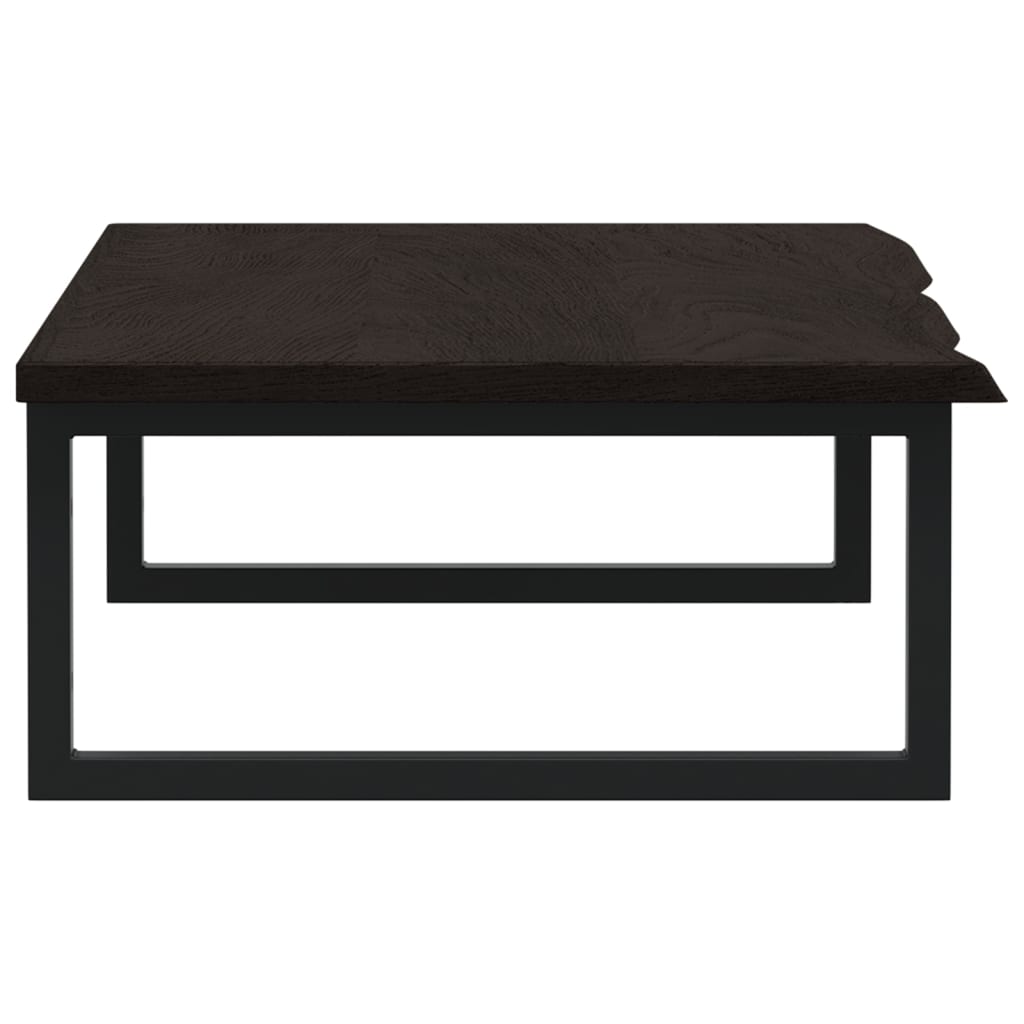 vidaXL Ράφι Νιπτήρα Τοίχου από Ατσάλι / Μασίφ Ξύλο Δρυός