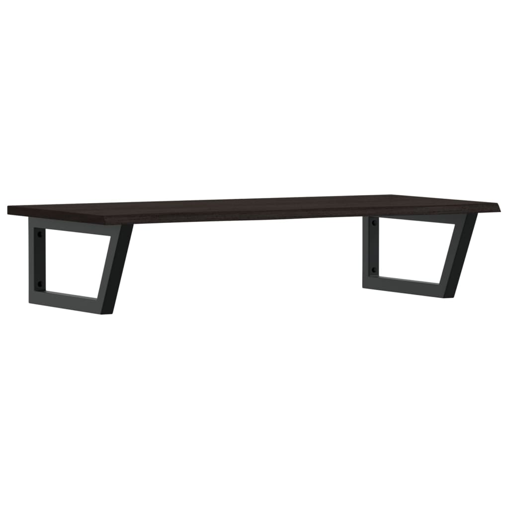 vidaXL Ράφι Νιπτήρα Τοίχου από Ατσάλι / Μασίφ Ξύλο Δρυός