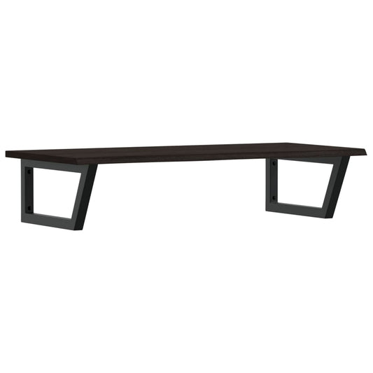 vidaXL Ράφι Νιπτήρα Τοίχου από Ατσάλι / Μασίφ Ξύλο Δρυός