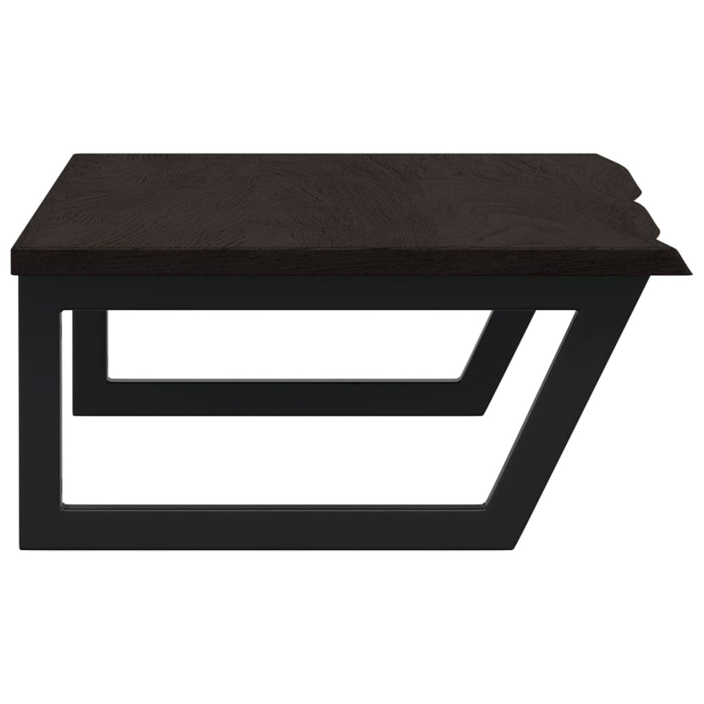 vidaXL Ράφι Νιπτήρα Τοίχου από Ατσάλι / Μασίφ Ξύλο Δρυός