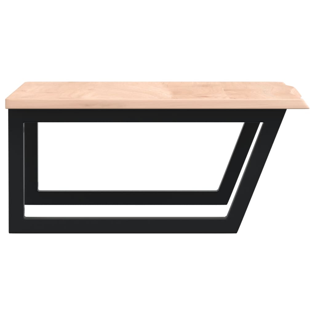 vidaXL Ράφι Νιπτήρα Τοίχου από Ατσάλι / Μασίφ Ξύλο Δρυός