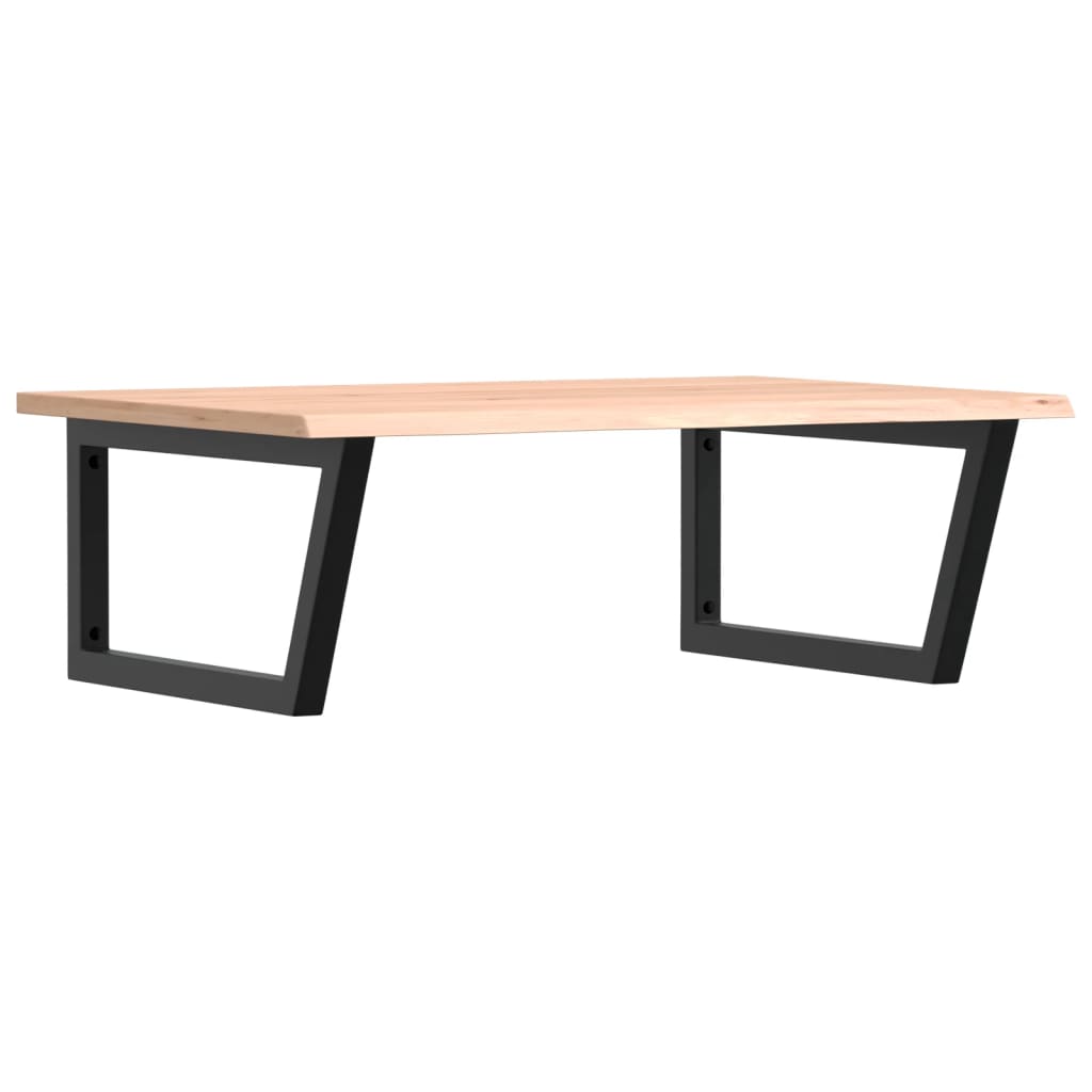 vidaXL Ράφι Νιπτήρα Τοίχου από Ατσάλι / Μασίφ Ξύλο Δρυός