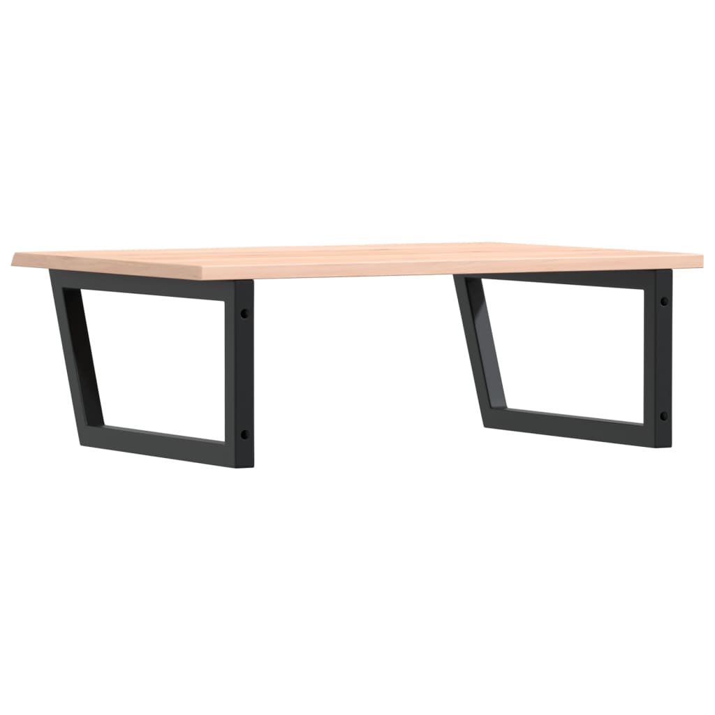 vidaXL Ράφι Νιπτήρα Τοίχου από Ατσάλι / Μασίφ Ξύλο Δρυός