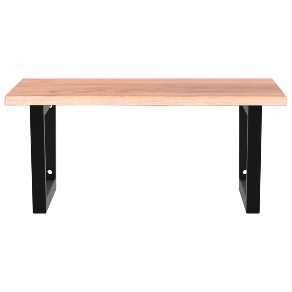 vidaXL Ράφι Νιπτήρα Τοίχου από Ατσάλι / Μασίφ Ξύλο Δρυός