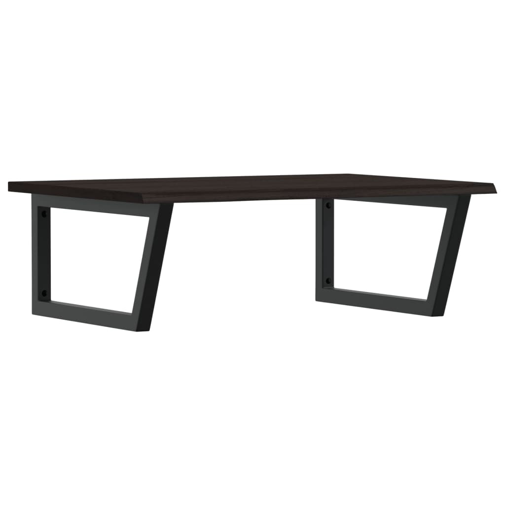 vidaXL Ράφι Νιπτήρα Τοίχου από Ατσάλι / Μασίφ Ξύλο Δρυός