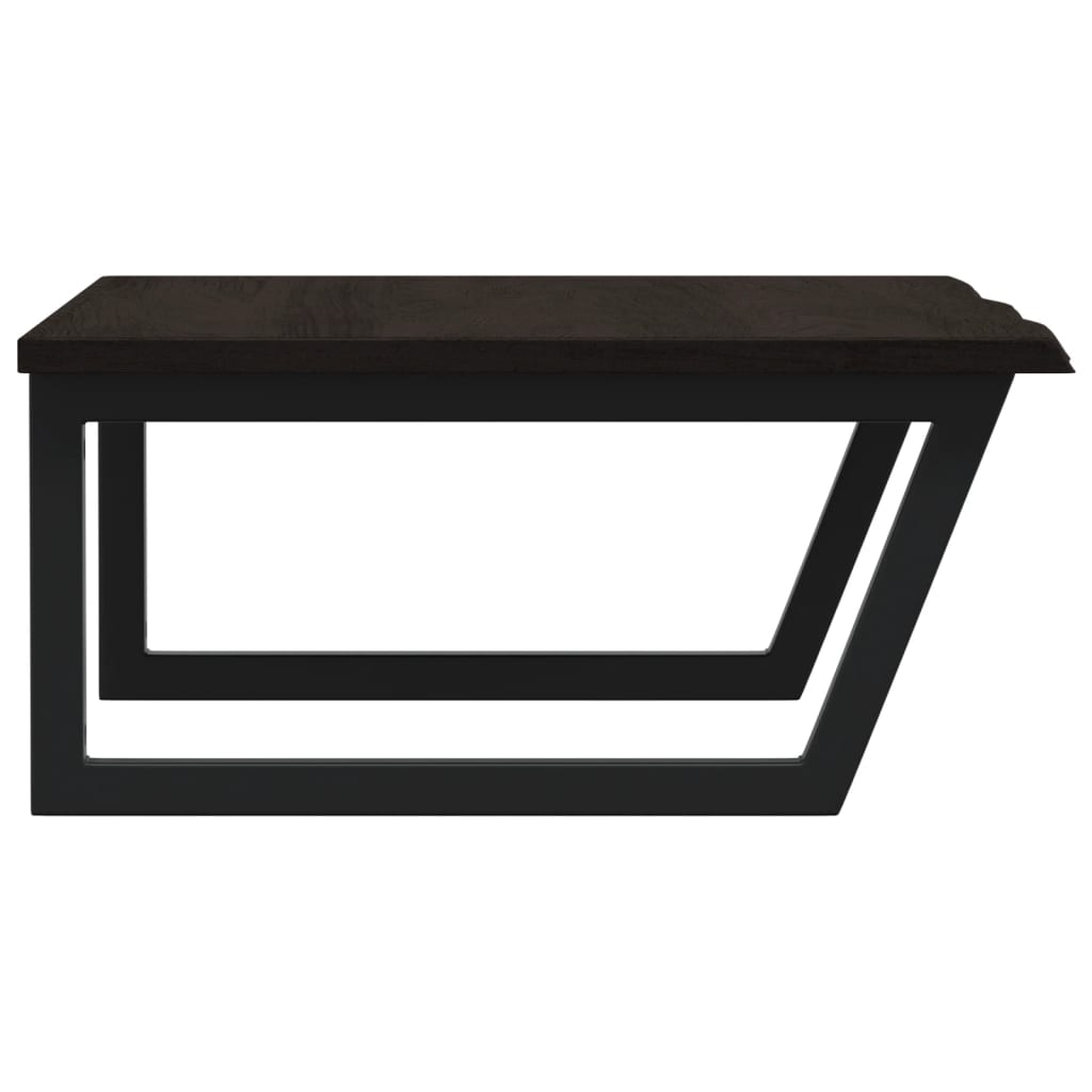 vidaXL Ράφι Νιπτήρα Τοίχου από Ατσάλι / Μασίφ Ξύλο Δρυός