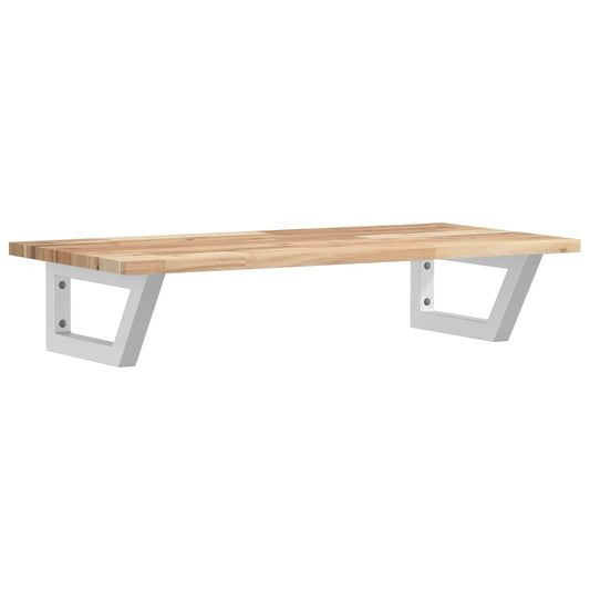 vidaXL Ράφι Νιπτήρα Τοίχου από Ατσάλι / Μασίφ Ξύλο Ακακίας