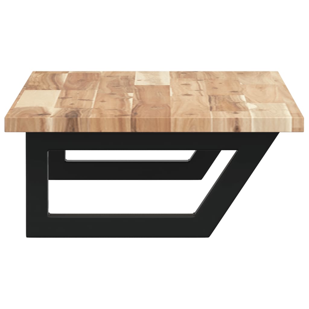 vidaXL Ράφι Νιπτήρα Τοίχου από Ατσάλι / Μασίφ Ξύλο Ακακίας