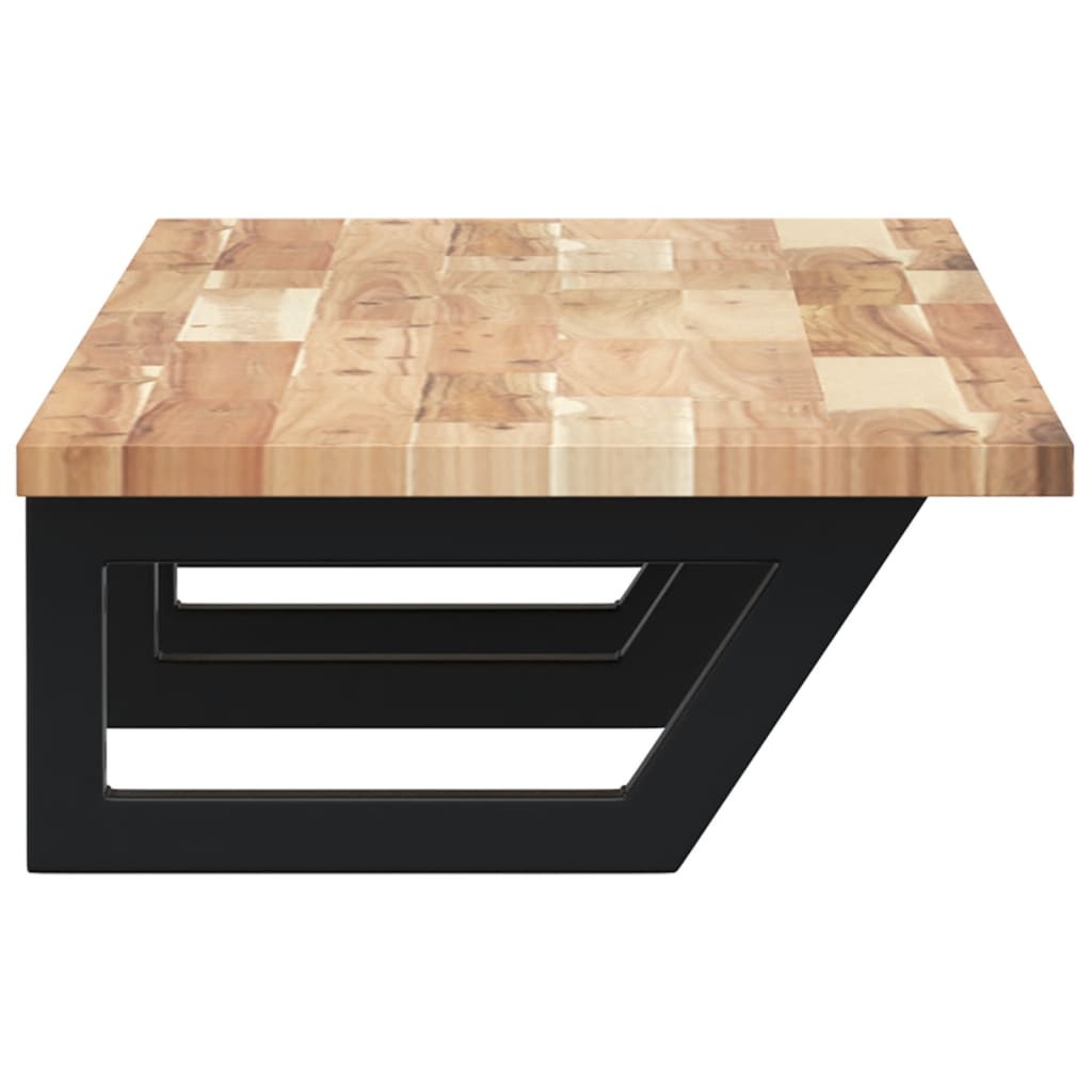 vidaXL Ράφι Νιπτήρα Τοίχου από Ατσάλι / Μασίφ Ξύλο Ακακίας