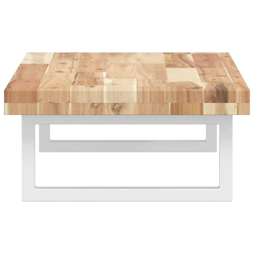 vidaXL Ράφι Νιπτήρα Τοίχου από Ατσάλι / Μασίφ Ξύλο Ακακίας