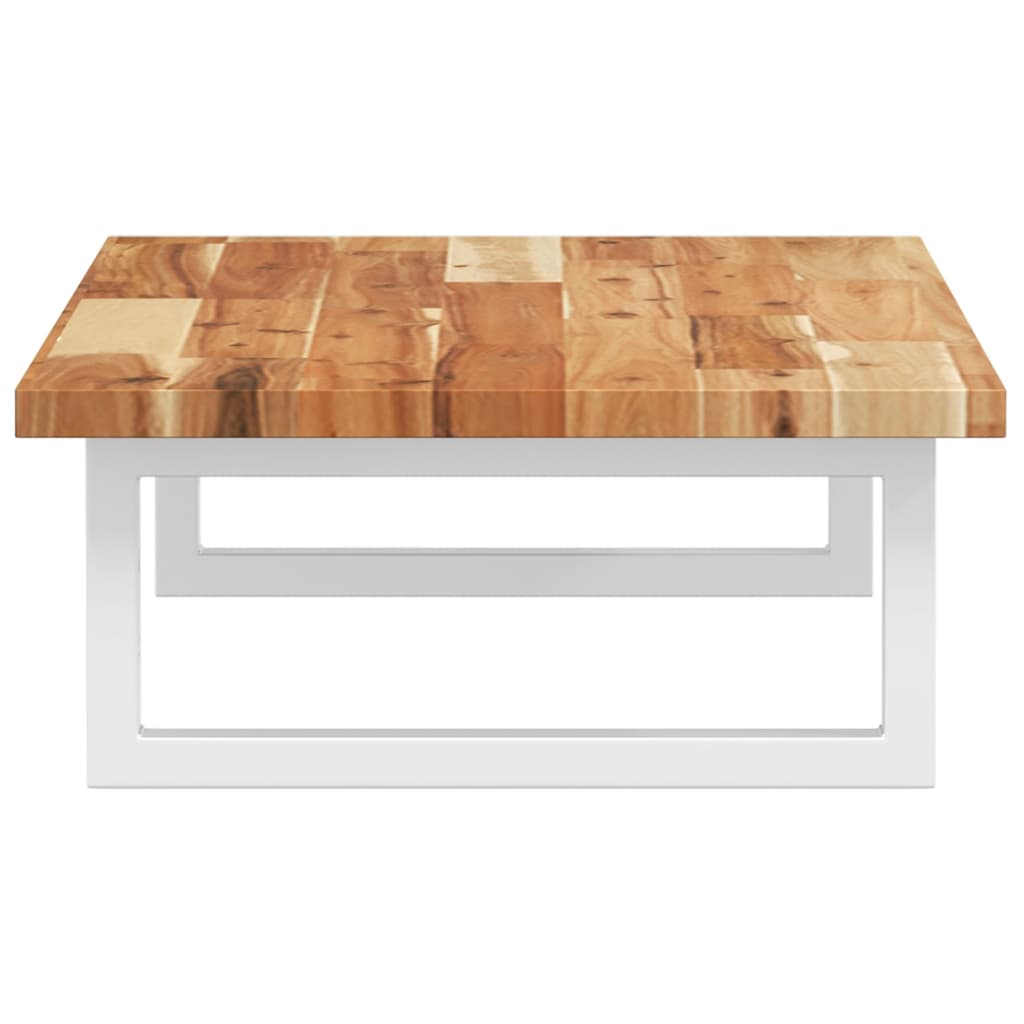 vidaXL Ράφι Νιπτήρα Τοίχου από Ατσάλι / Μασίφ Ξύλο Ακακίας