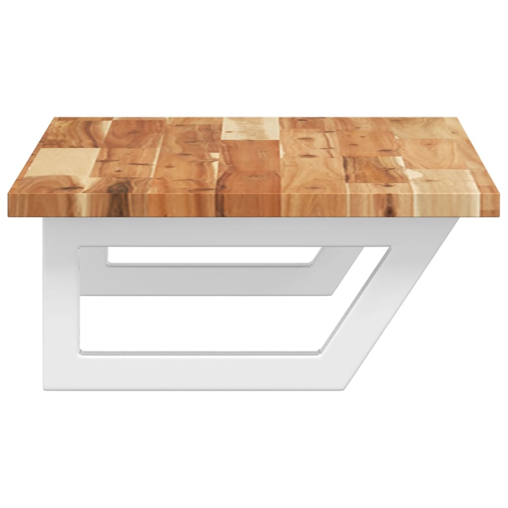 vidaXL Ράφι Νιπτήρα Τοίχου από Ατσάλι / Μασίφ Ξύλο Ακακίας