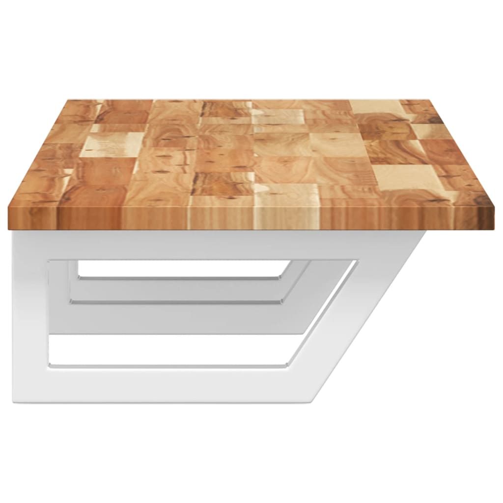 vidaXL Ράφι Νιπτήρα Τοίχου από Ατσάλι / Μασίφ Ξύλο Ακακίας