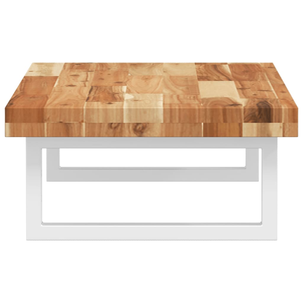 vidaXL Ράφι Νιπτήρα Τοίχου από Ατσάλι / Μασίφ Ξύλο Ακακίας