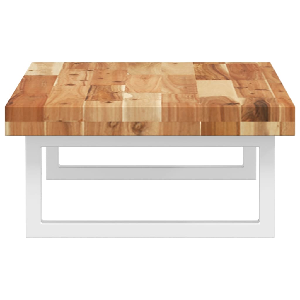 vidaXL Ράφι Νιπτήρα Τοίχου από Ατσάλι / Μασίφ Ξύλο Ακακίας