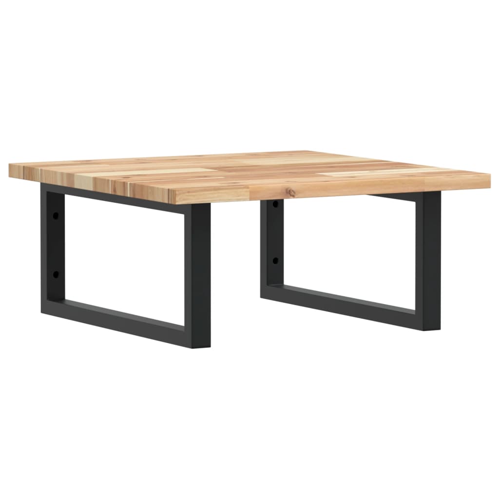 vidaXL Ράφι Νιπτήρα Τοίχου από Ατσάλι / Μασίφ Ξύλο Ακακίας