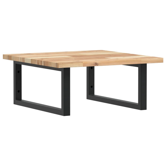 vidaXL Ράφι Νιπτήρα Τοίχου από Ατσάλι / Μασίφ Ξύλο Ακακίας