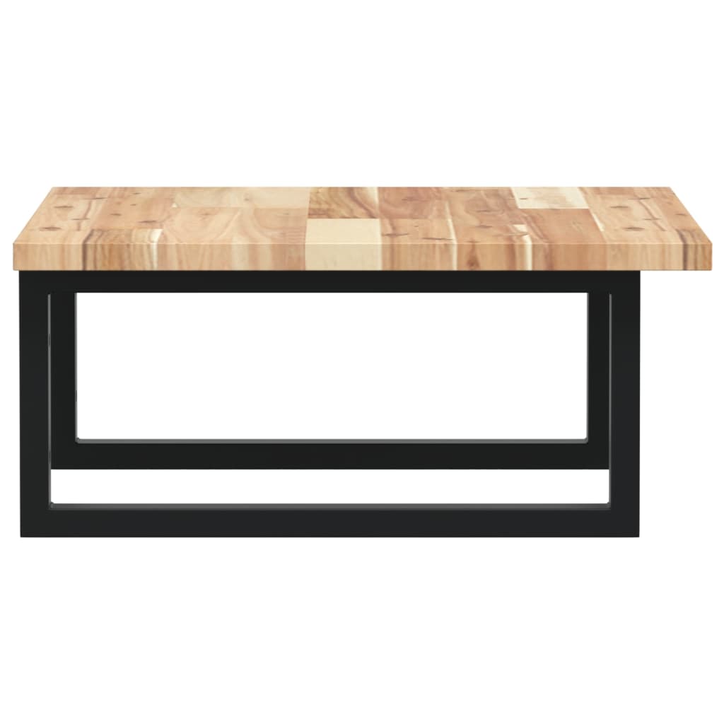 vidaXL Ράφι Νιπτήρα Τοίχου από Ατσάλι / Μασίφ Ξύλο Ακακίας