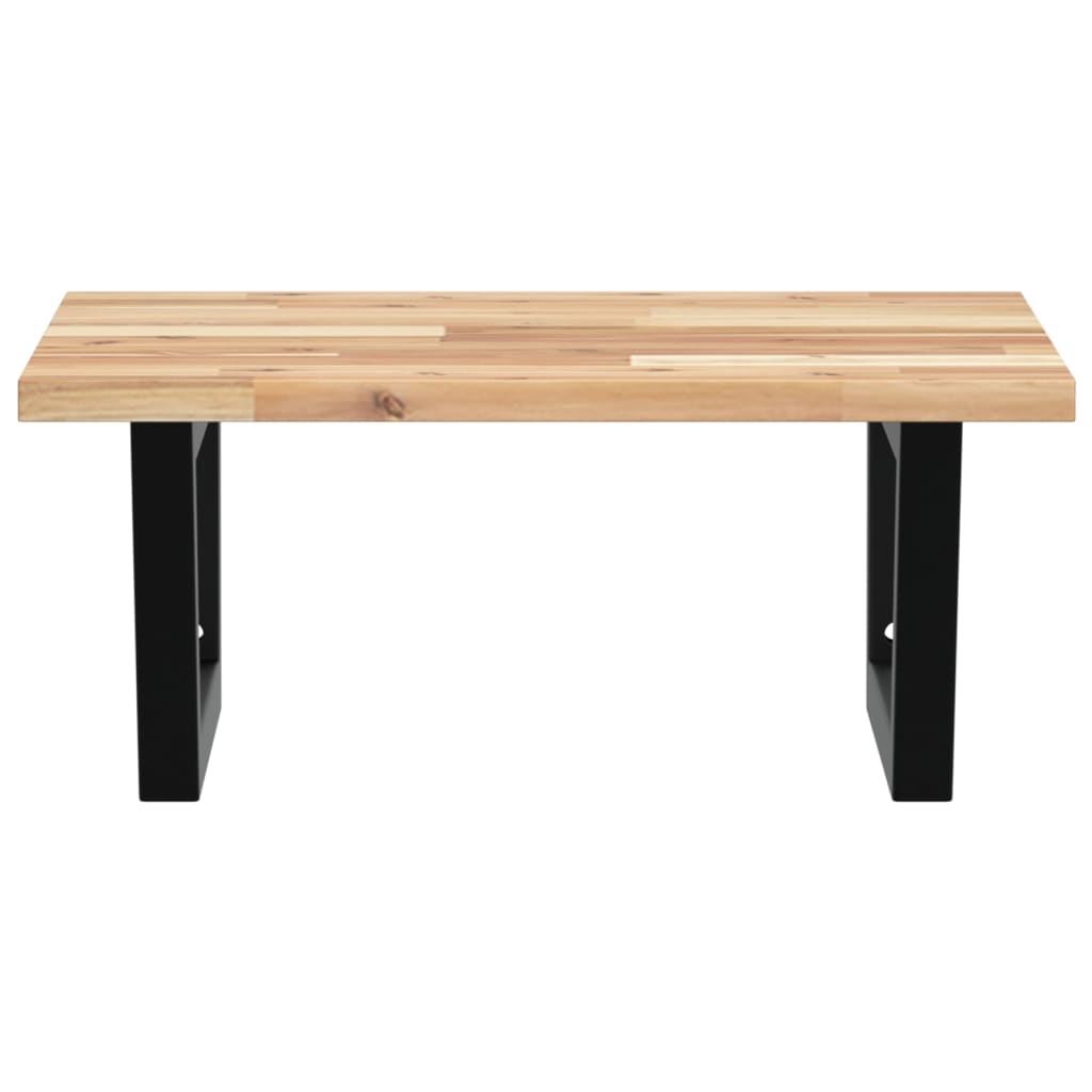 vidaXL Ράφι Νιπτήρα Τοίχου από Ατσάλι / Μασίφ Ξύλο Ακακίας