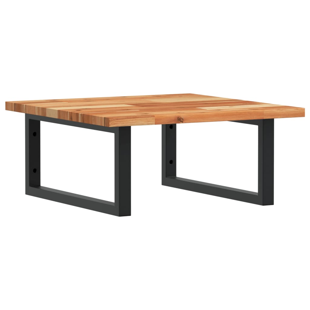 vidaXL Ράφι Νιπτήρα Τοίχου από Ατσάλι / Μασίφ Ξύλο Ακακίας