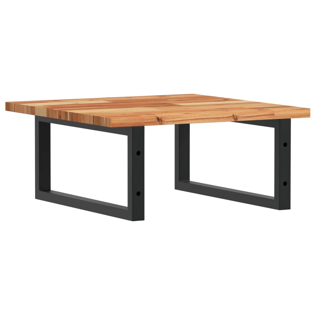 vidaXL Ράφι Νιπτήρα Τοίχου από Ατσάλι / Μασίφ Ξύλο Ακακίας