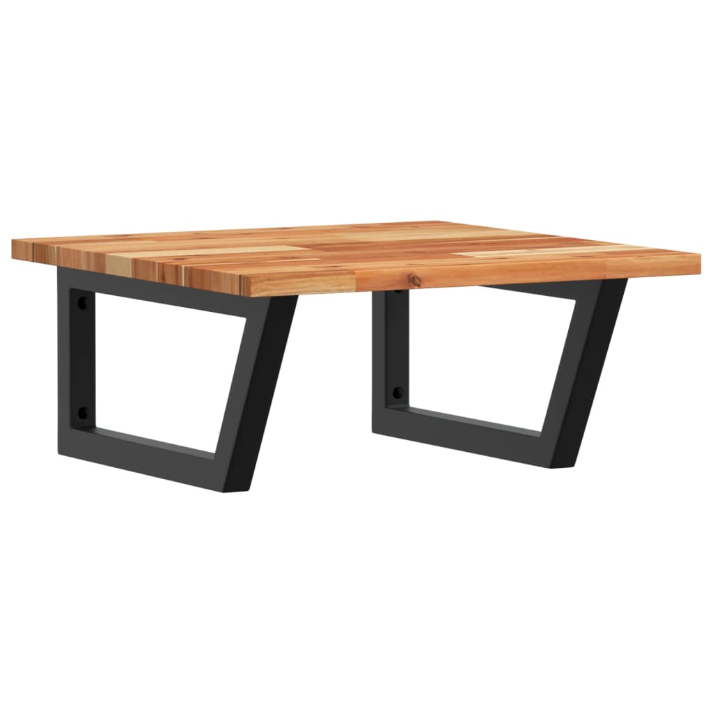 vidaXL Ράφι Νιπτήρα Τοίχου από Ατσάλι / Μασίφ Ξύλο Ακακίας