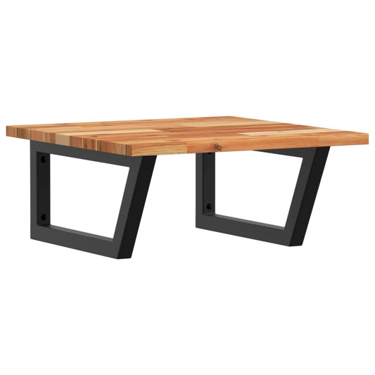 vidaXL Ράφι Νιπτήρα Τοίχου από Ατσάλι / Μασίφ Ξύλο Ακακίας