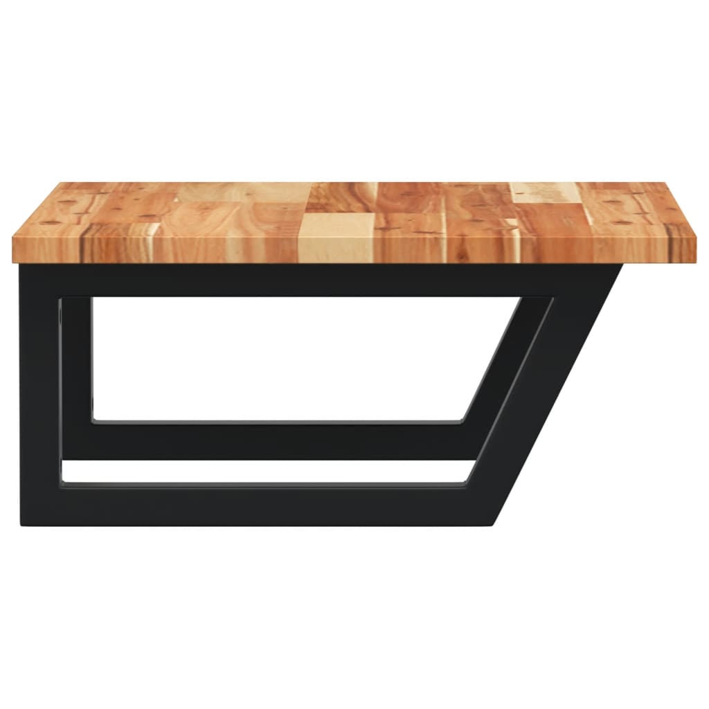 vidaXL Ράφι Νιπτήρα Τοίχου από Ατσάλι / Μασίφ Ξύλο Ακακίας