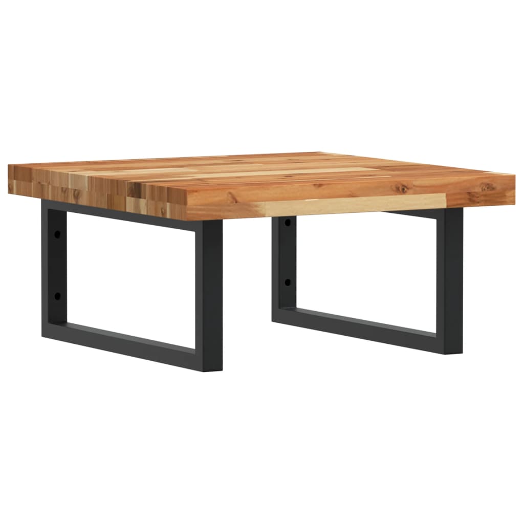 vidaXL Ράφι Νιπτήρα Τοίχου από Ατσάλι / Μασίφ Ξύλο Ακακίας