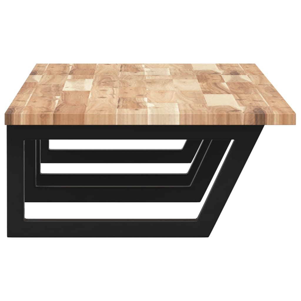 vidaXL Ράφι Νιπτήρα Τοίχου από Ατσάλι / Μασίφ Ξύλο Ακακίας