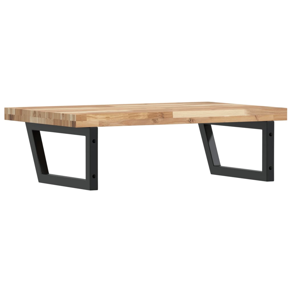 vidaXL Ράφι Νιπτήρα Τοίχου από Ατσάλι / Μασίφ Ξύλο Ακακίας