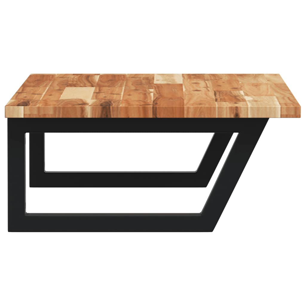 vidaXL Ράφι Νιπτήρα Τοίχου από Ατσάλι / Μασίφ Ξύλο Ακακίας