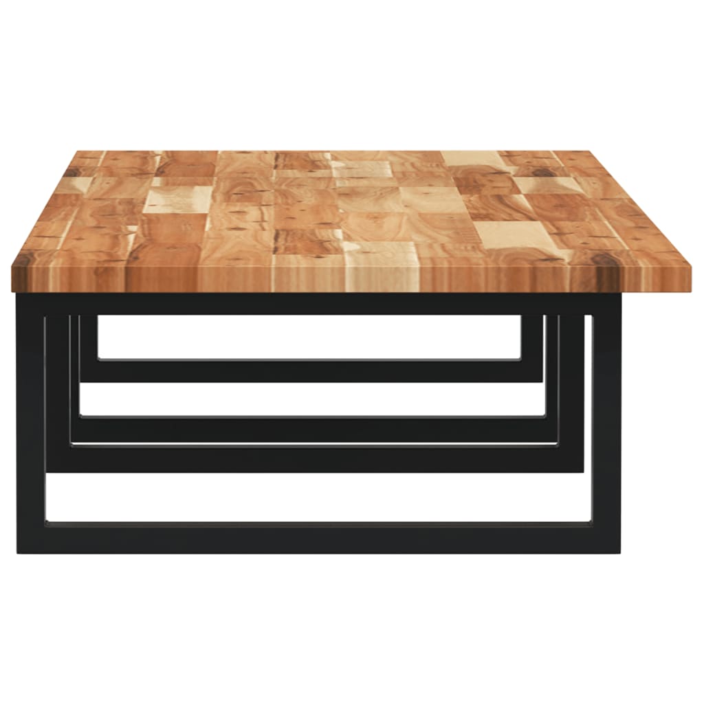 vidaXL Ράφι Νιπτήρα Τοίχου από Ατσάλι / Μασίφ Ξύλο Ακακίας