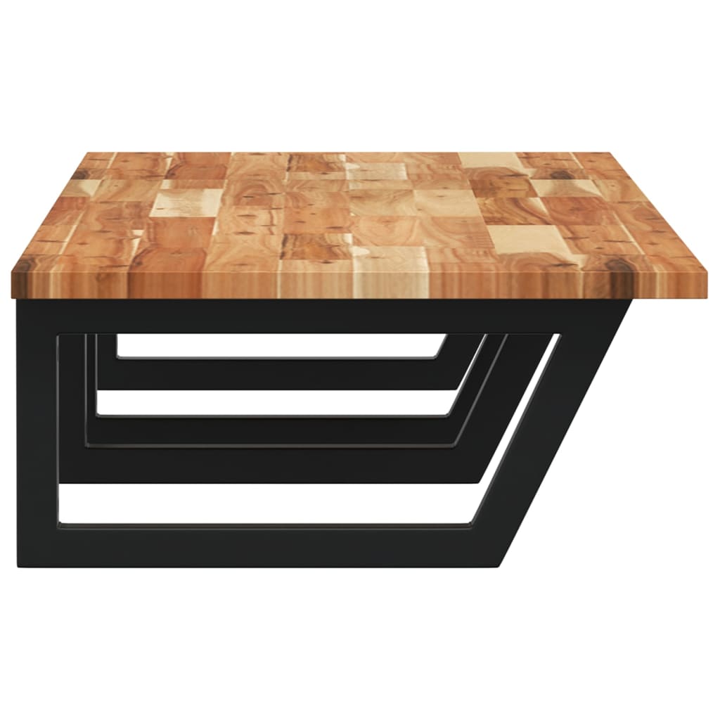 vidaXL Ράφι Νιπτήρα Τοίχου από Ατσάλι / Μασίφ Ξύλο Ακακίας