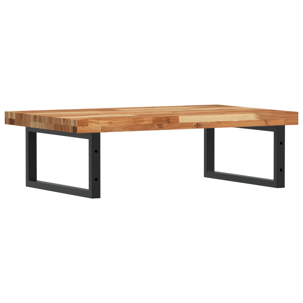 vidaXL Ράφι Νιπτήρα Τοίχου από Ατσάλι / Μασίφ Ξύλο Ακακίας