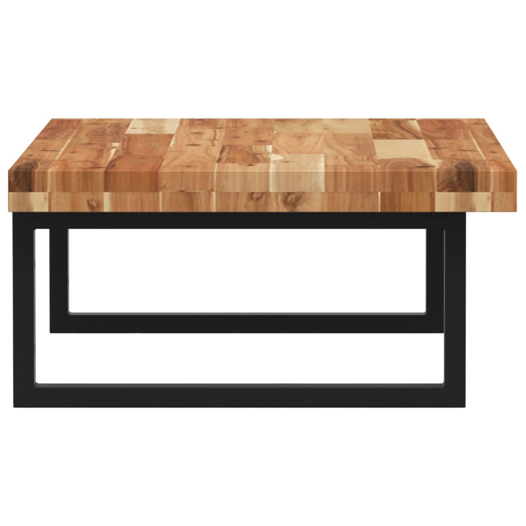 vidaXL Ράφι Νιπτήρα Τοίχου από Ατσάλι / Μασίφ Ξύλο Ακακίας