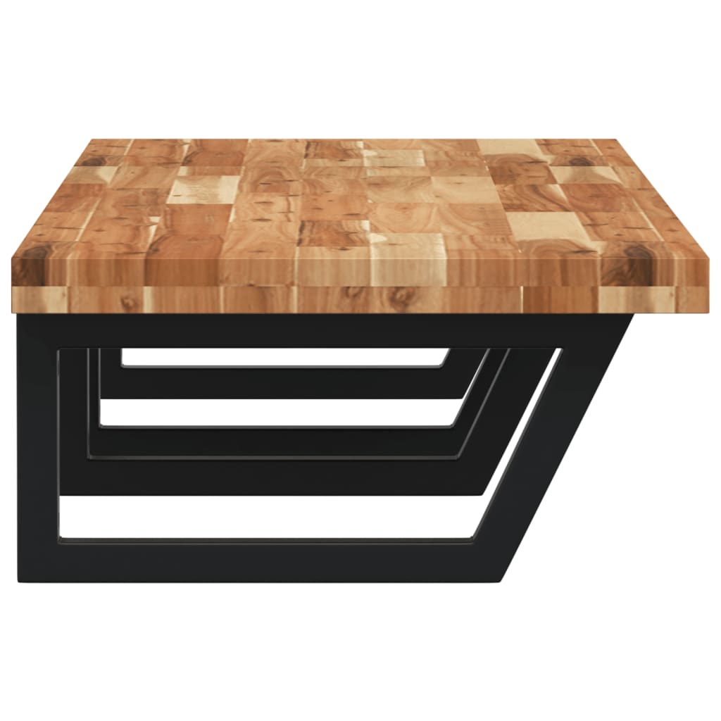 vidaXL Ράφι Νιπτήρα Τοίχου από Ατσάλι / Μασίφ Ξύλο Ακακίας